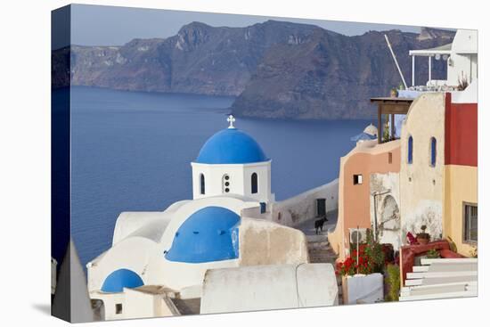 Oia, Santorini, Cyclades Islands, Greece-Peter Adams-Stretched Canvas