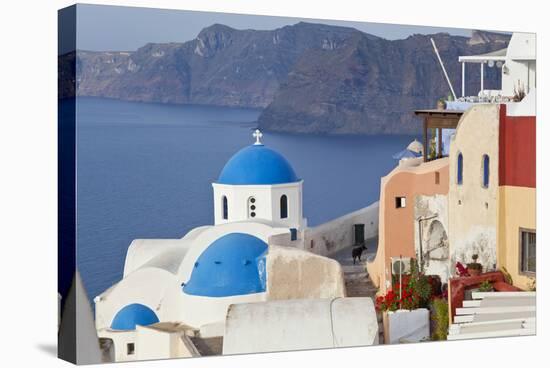 Oia, Santorini, Cyclades Islands, Greece-Peter Adams-Stretched Canvas