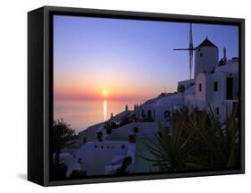 Oia, Santorini, Cyclades Islands, Greek Islands, Greece, Europe-Hans Peter Merten-Framed Stretched Canvas