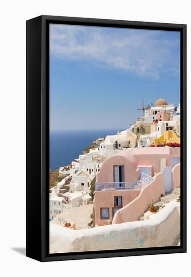 Oia, Traditional Greek Village-neirfy-Framed Stretched Canvas