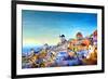 Oia village Santorini Greece-null-Framed Premium Giclee Print