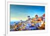 Oia village Santorini Greece-null-Framed Premium Giclee Print