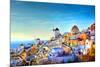 Oia village Santorini Greece-null-Mounted Premium Giclee Print