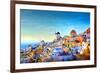 Oia village Santorini Greece-null-Framed Premium Giclee Print