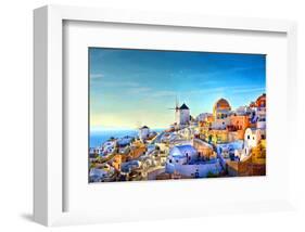 Oia village Santorini Greece-null-Framed Art Print