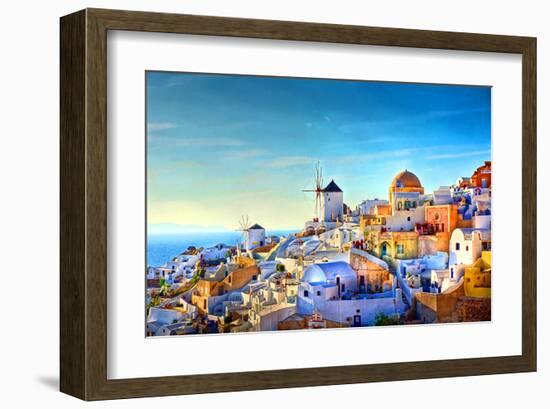 Oia village Santorini Greece-null-Framed Art Print