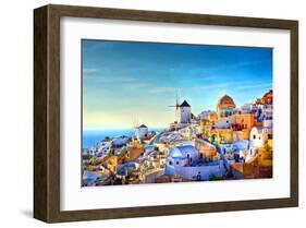 Oia village Santorini Greece-null-Framed Art Print