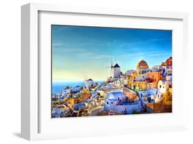 Oia village Santorini Greece-null-Framed Art Print