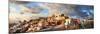 Oia Village, Santorini on Sunset-Maugli-l-Mounted Premium Photographic Print