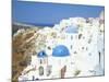 Oia with Blue Domed Churches and Whitewashed Buildings, Santorini (Thira), Cyclades Islands, Greece-Lee Frost-Mounted Photographic Print