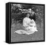Oider Woman and Baby in a English Park, Ca. 1900-null-Framed Stretched Canvas