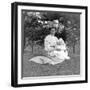 Oider Woman and Baby in a English Park, Ca. 1900-null-Framed Photographic Print