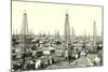 Oil Boom Town-null-Mounted Art Print