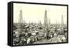 Oil Boom Town-null-Framed Stretched Canvas