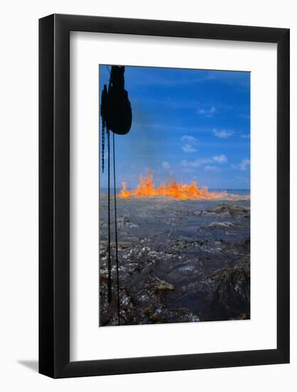 Oil Burning on the Waters-Oscar Sabetta-Framed Photographic Print