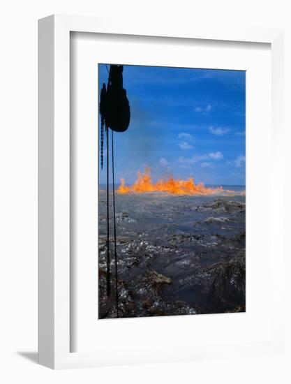 Oil Burning on the Waters-Oscar Sabetta-Framed Photographic Print