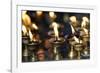 Oil (butter) lamps burning in Hindu temple, Kathmandu, Nepal, Asia-Godong-Framed Photographic Print