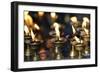 Oil (butter) lamps burning in Hindu temple, Kathmandu, Nepal, Asia-Godong-Framed Photographic Print