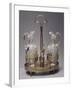 Oil Cruet with Two Ampoules in Empire Style, Crystal Glass and Silver-null-Framed Giclee Print