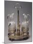 Oil Cruet with Two Ampoules in Empire Style, Crystal Glass and Silver-null-Mounted Giclee Print