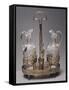 Oil Cruet with Two Ampoules in Empire Style, Crystal Glass and Silver-null-Framed Stretched Canvas