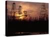 Oil Derricks at Sunset at Baku, Azerbaijan, Ussr-Stan Wayman-Stretched Canvas