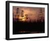 Oil Derricks at Sunset at Baku, Azerbaijan, Ussr-Stan Wayman-Framed Photographic Print