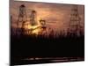 Oil Derricks at Sunset at Baku, Azerbaijan, Ussr-Stan Wayman-Mounted Photographic Print