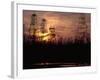 Oil Derricks at Sunset at Baku, Azerbaijan, Ussr-Stan Wayman-Framed Photographic Print