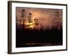 Oil Derricks at Sunset at Baku, Azerbaijan, Ussr-Stan Wayman-Framed Photographic Print