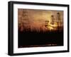 Oil Derricks at Sunset at Baku, Azerbaijan, USSR-Stan Wayman-Framed Photographic Print