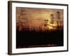 Oil Derricks at Sunset at Baku, Azerbaijan, USSR-Stan Wayman-Framed Photographic Print