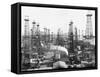 Oil Derricks in California-null-Framed Stretched Canvas