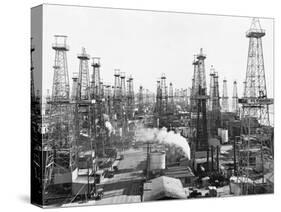 Oil Derricks in California-null-Stretched Canvas