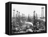 Oil Derricks in California-null-Framed Stretched Canvas