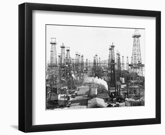 Oil Derricks in California-null-Framed Photographic Print