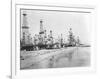 Oil Derricks on a Beach in California-null-Framed Photographic Print