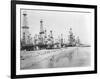 Oil Derricks on a Beach in California-null-Framed Photographic Print