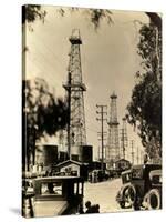 Oil Derricks-null-Stretched Canvas