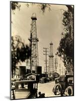 Oil Derricks-null-Mounted Photographic Print