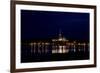 Oil Drilling Rig At Night, North Sea-Duncan Shaw-Framed Photographic Print