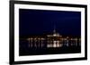 Oil Drilling Rig At Night, North Sea-Duncan Shaw-Framed Photographic Print