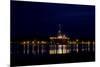 Oil Drilling Rig At Night, North Sea-Duncan Shaw-Mounted Photographic Print