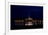 Oil Drilling Rig At Night, North Sea-Duncan Shaw-Framed Photographic Print