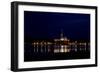 Oil Drilling Rig At Night, North Sea-Duncan Shaw-Framed Photographic Print