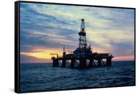 Oil Drilling Rig-null-Framed Stretched Canvas