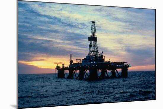 Oil Drilling Rig-null-Mounted Photographic Print