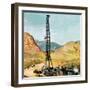 Oil Drilling Rig-English School-Framed Giclee Print