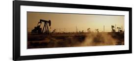 Oil Drills in a Field, Maricopa, Kern County, California, USA-null-Framed Photographic Print