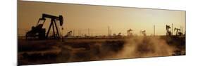 Oil Drills in a Field, Maricopa, Kern County, California, USA-null-Mounted Photographic Print
